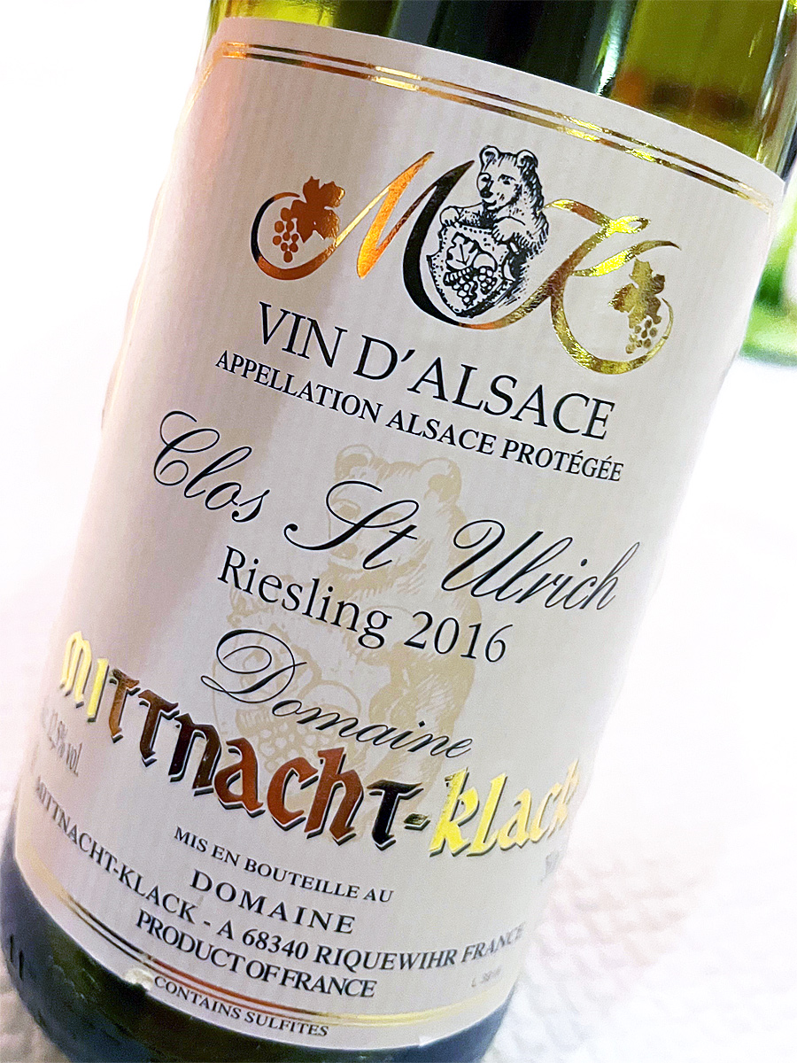 2016 Riesling – Clos St Ulrich – Mittnacht-Klack | WeinSpion | Das Leben  ist zu kurz für schlechten Wein